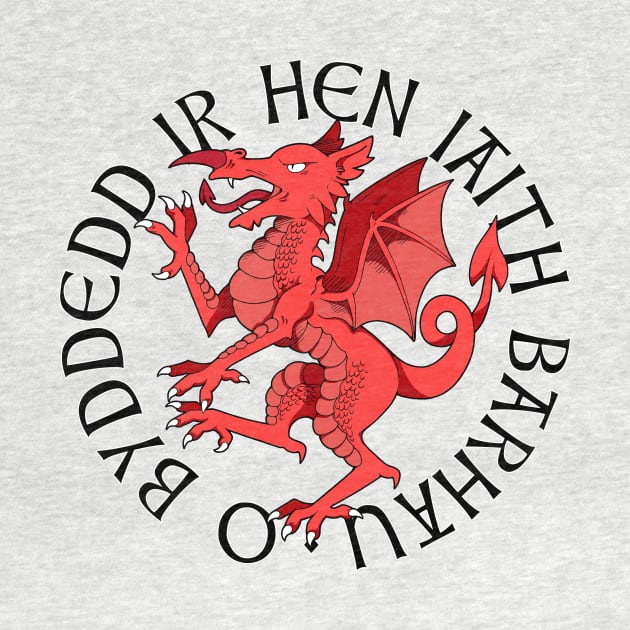 Heraldic Welsh Dragon by Skarmaiden